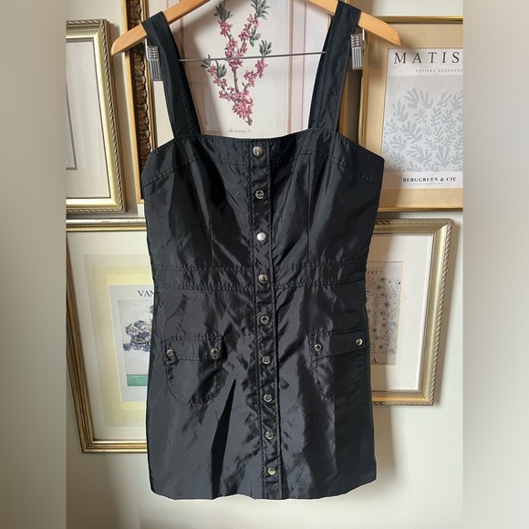 Amanda Uprichard Archie Dress in Black Nylon Large - Picture 4 of 8